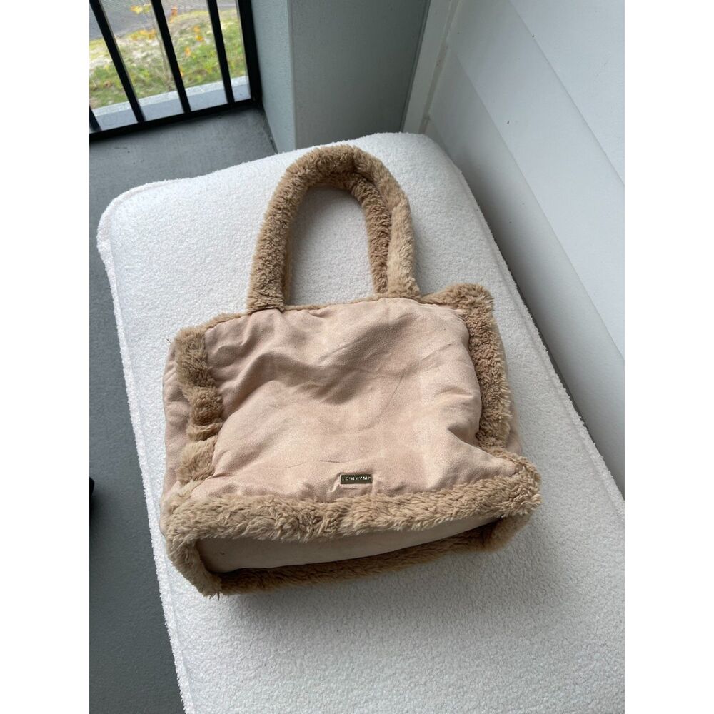 Skinny Dip Borg Trimmed Tote Bag